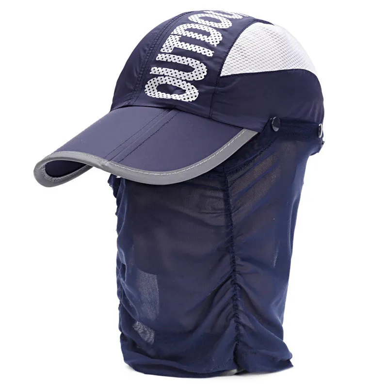 Unisex Baseball Cap UPF 50 with Face Covering