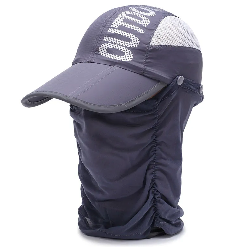 Unisex Baseball Cap UPF 50 with Face Covering
