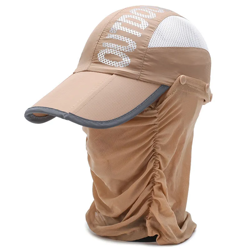 Unisex Baseball Cap UPF 50 with Face Covering