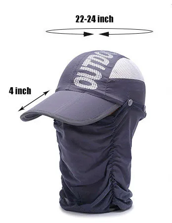 Unisex Baseball Cap UPF 50 with Face Covering