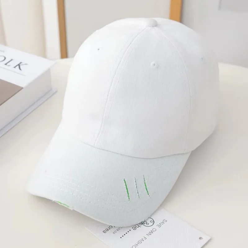 Unisex Fashion Cap Kpop Simple Hole Style Candy Colors Baseball Cap For Men Women High Quality Streetwear Hat