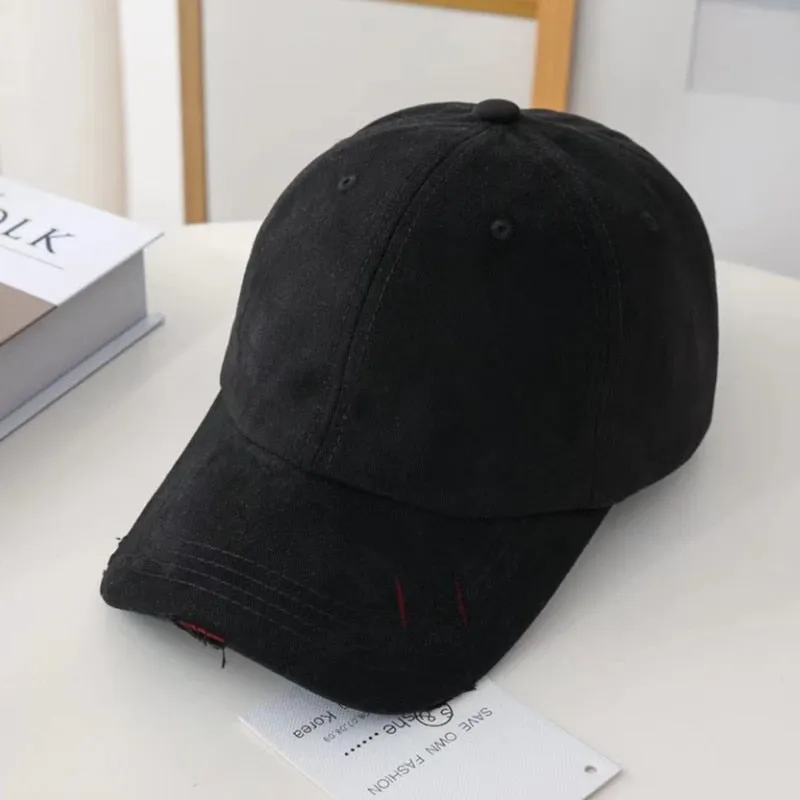 Unisex Fashion Cap Kpop Simple Hole Style Candy Colors Baseball Cap For Men Women High Quality Streetwear Hat