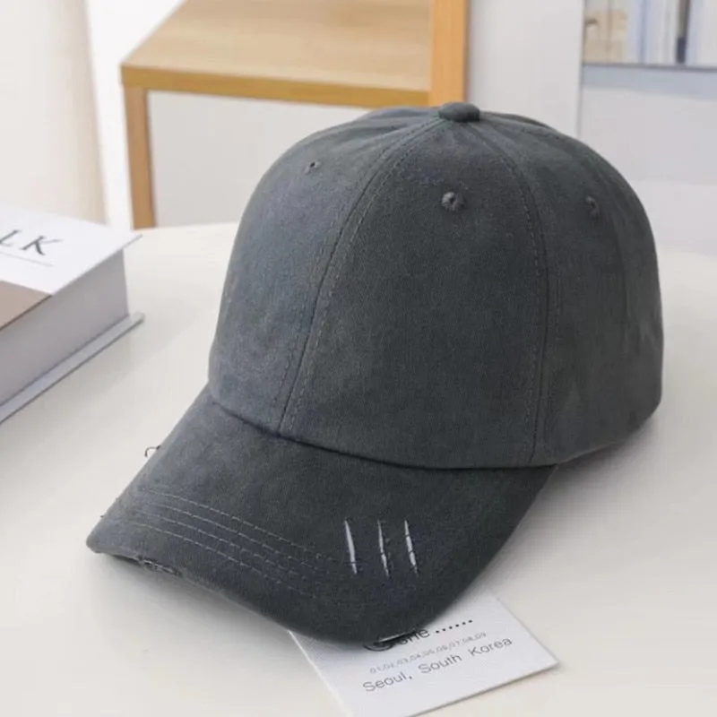 Unisex Fashion Cap Kpop Simple Hole Style Candy Colors Baseball Cap For Men Women High Quality Streetwear Hat