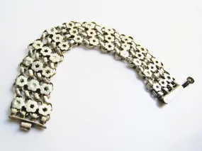Vintage Silver Indian Flexible Bracelet from Madhya Pradesh