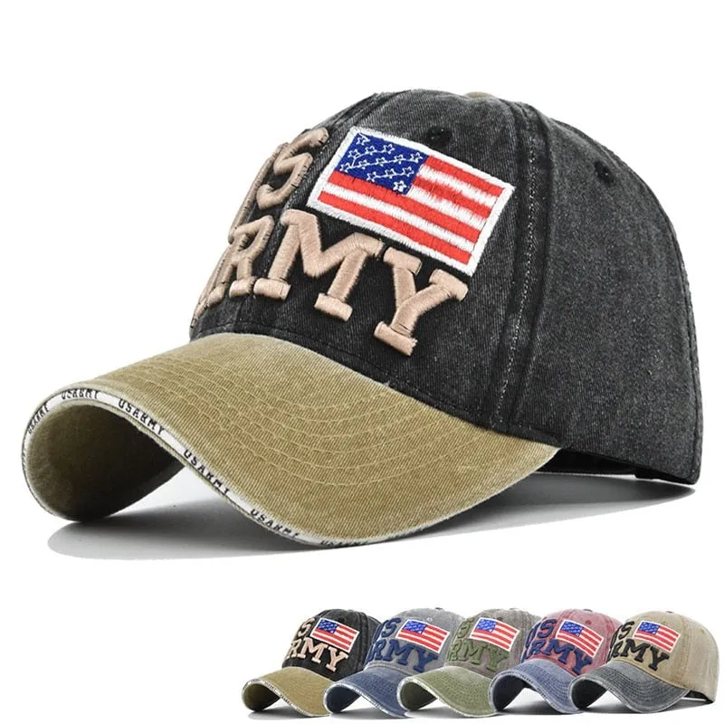 Washed Baseball Cap New Spring Summer Sunhat Embroidered Letter Men Women Unisex-Teens Cotton Snapback Caps Vintage Hip Hop Hat