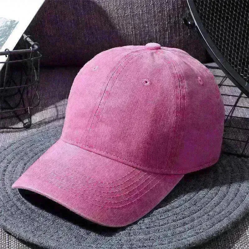 Washed Baseball Caps For Men And Women Outdoor Distressed Sun Hats Simple Caps