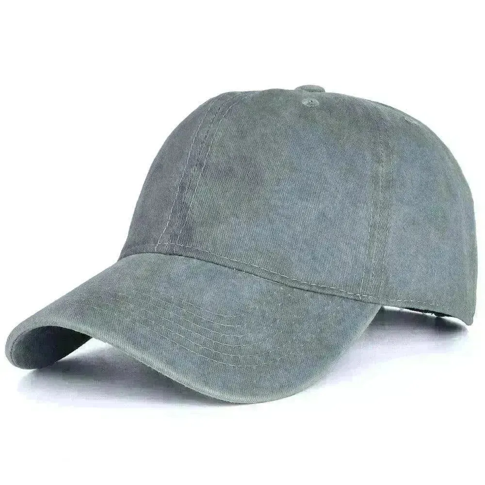 Washed Baseball Caps For Men And Women Outdoor Distressed Sun Hats Simple Caps