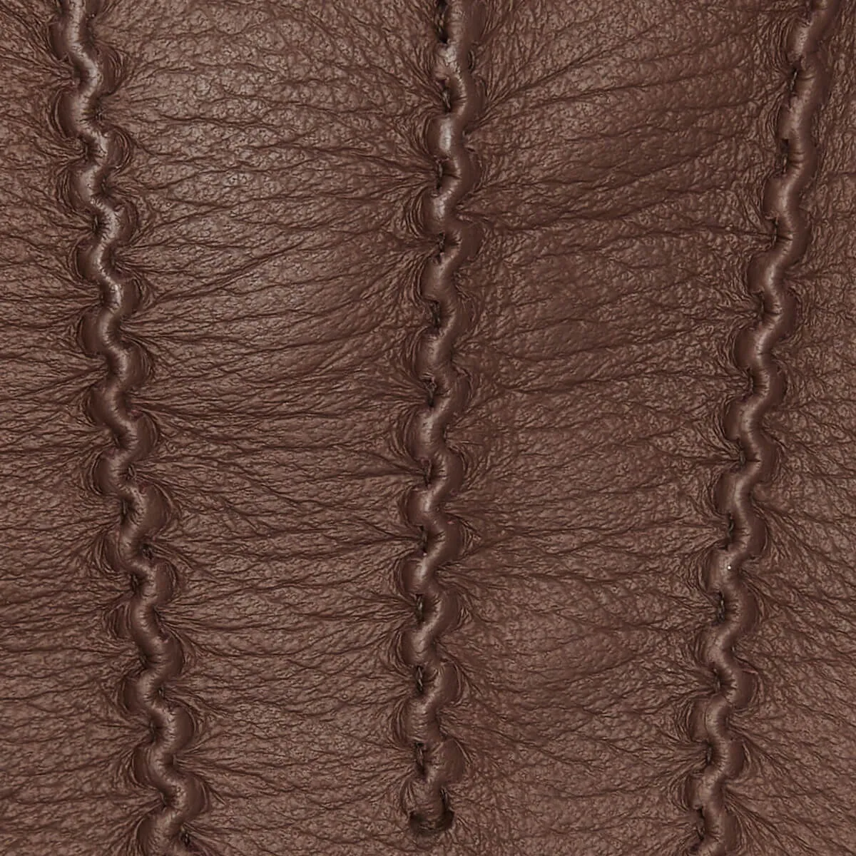William (brown) - goatskin leather gloves with warm fleece lining and press-stud