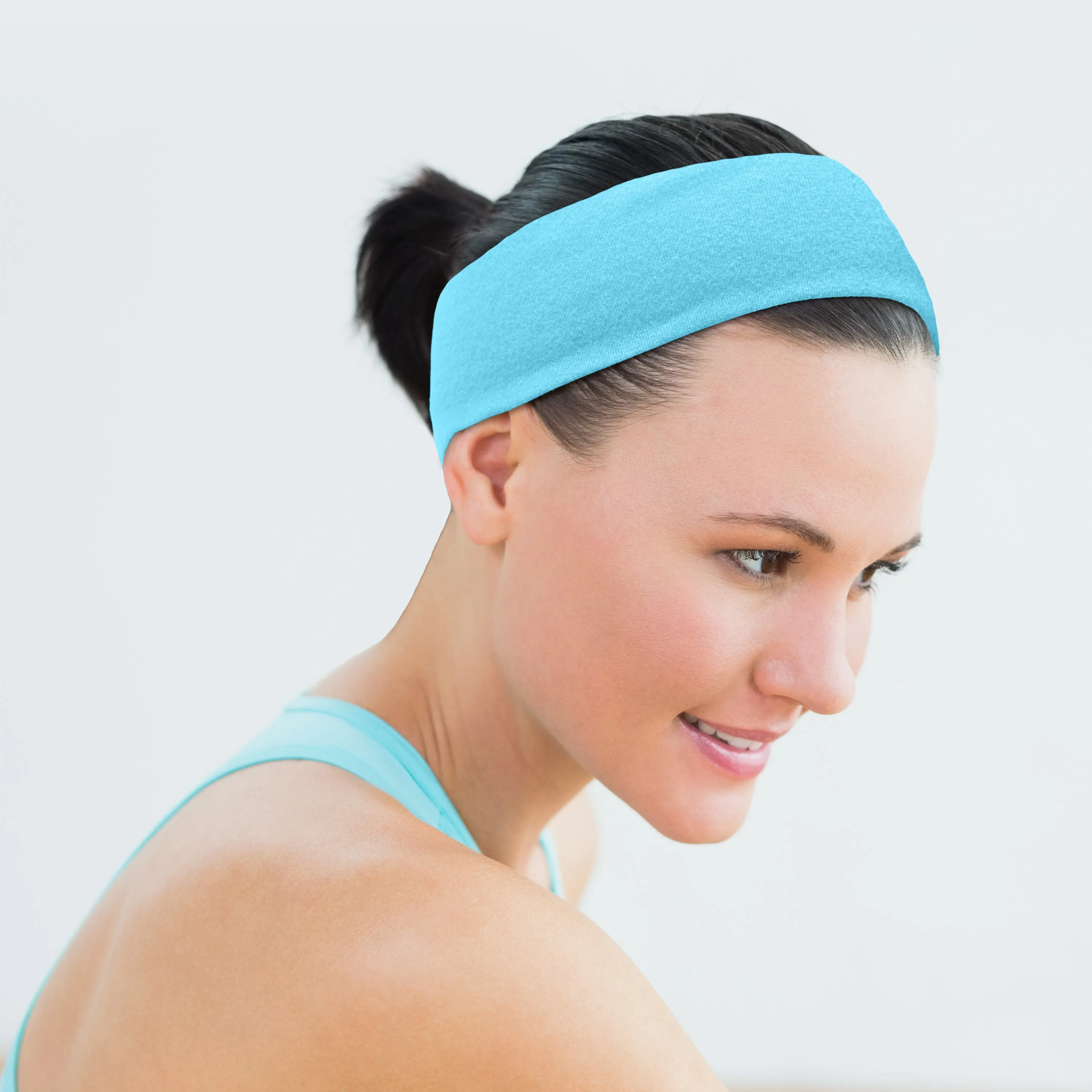 Women's Headbands Cotton Jersey 3" Wide Yoga Fitness Fashion Made in the USA Fuchsia