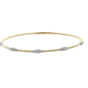 Yellow & White Gold Diamond Flexi-Bracelet Cuff