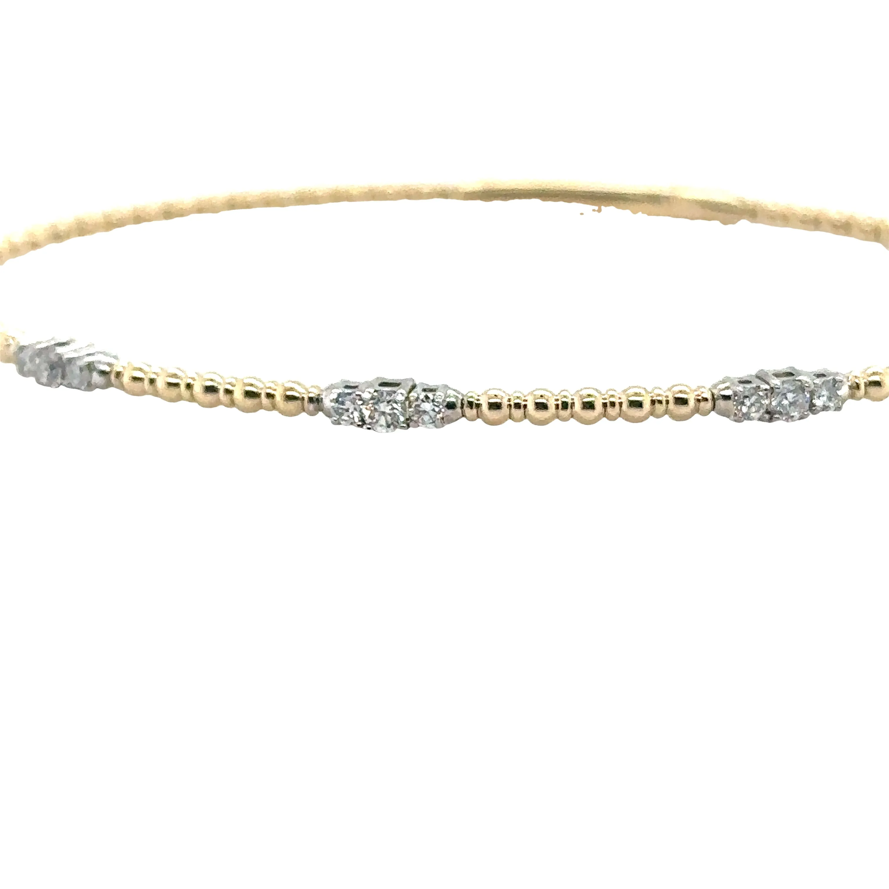 Yellow & White Gold Diamond Flexi-Bracelet Cuff